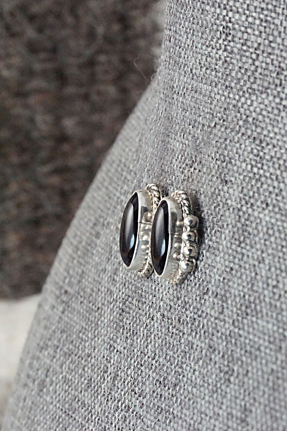 Onyx & Sterling Silver Earrings - Jan Mariano