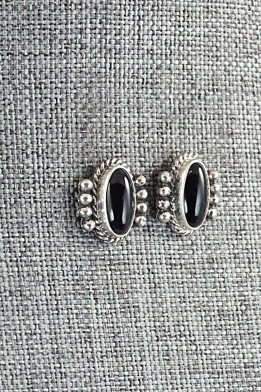 Onyx & Sterling Silver Earrings - Jan Mariano