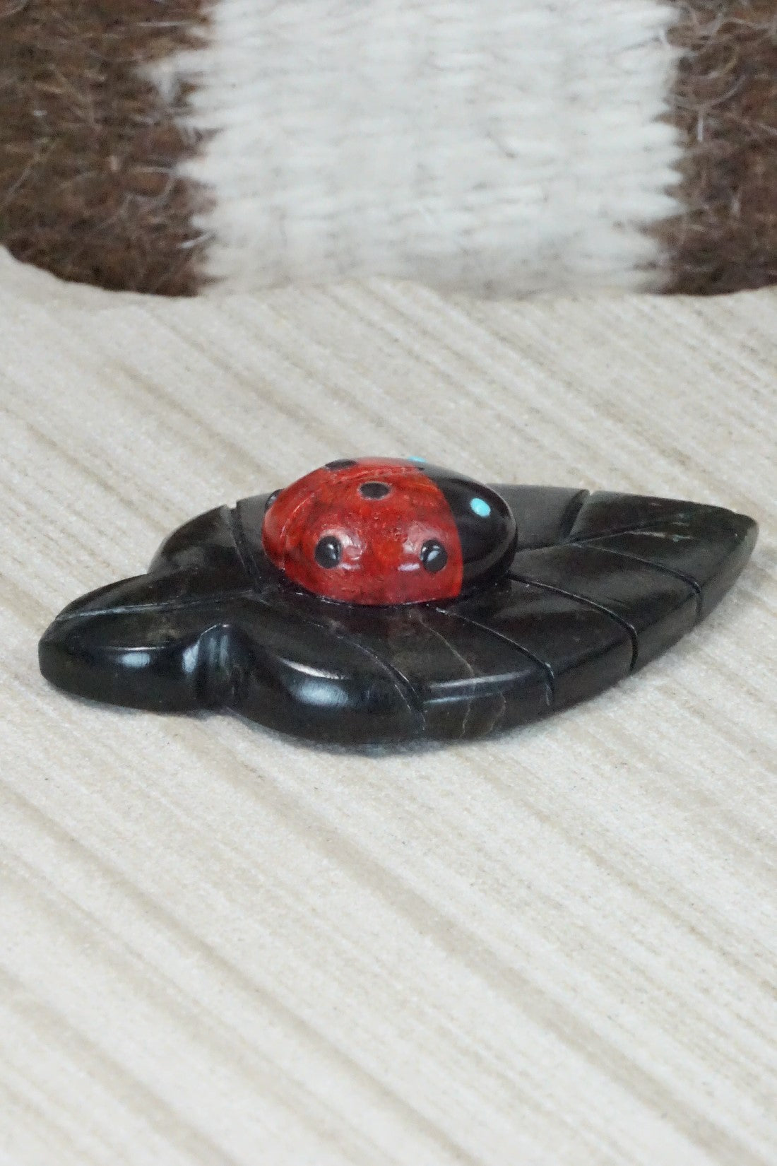Lady Bug Zuni Fetish Carving - Reynold Lunasee