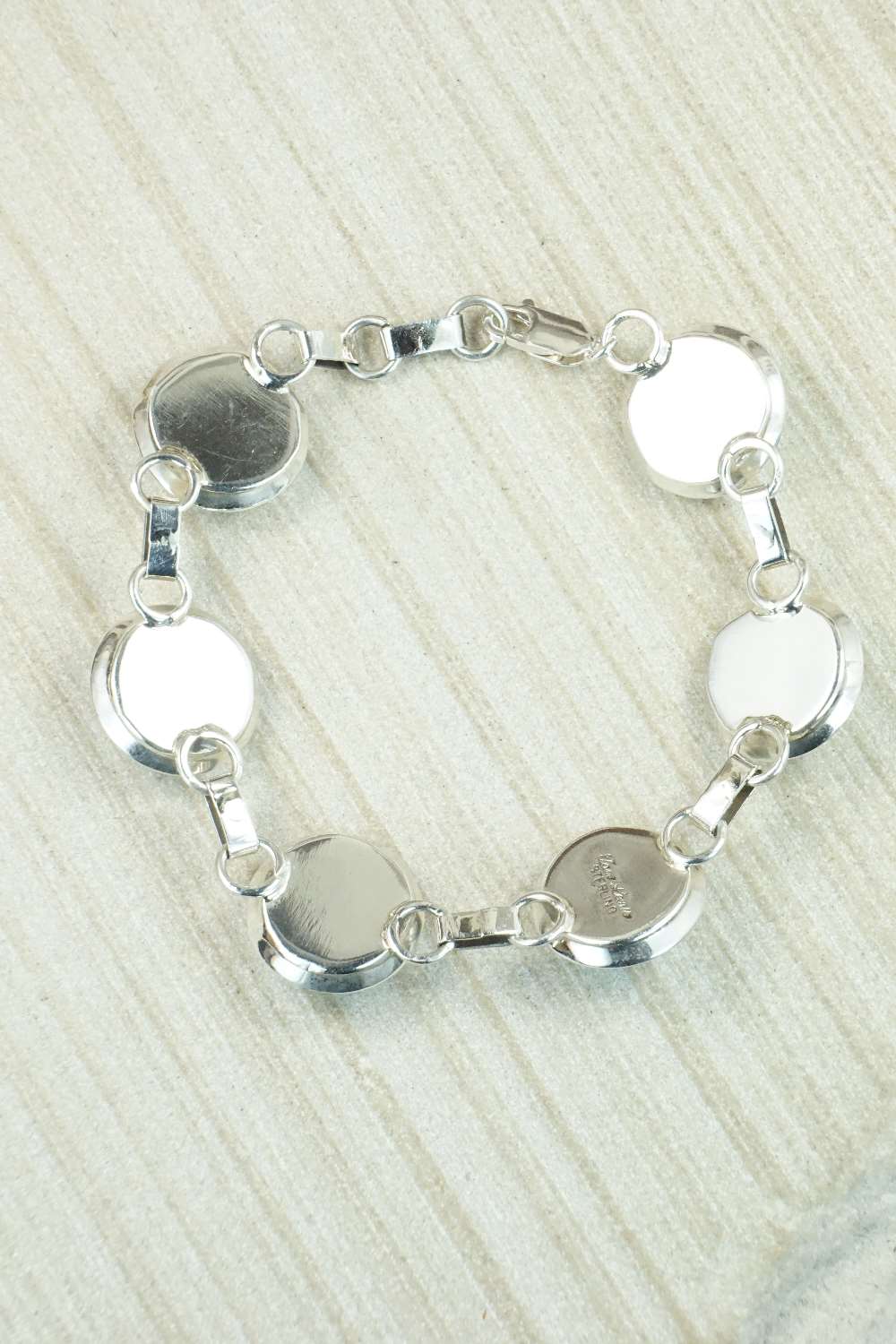 Turquoise & Sterling Silver Link Bracelet - Tom Lewis