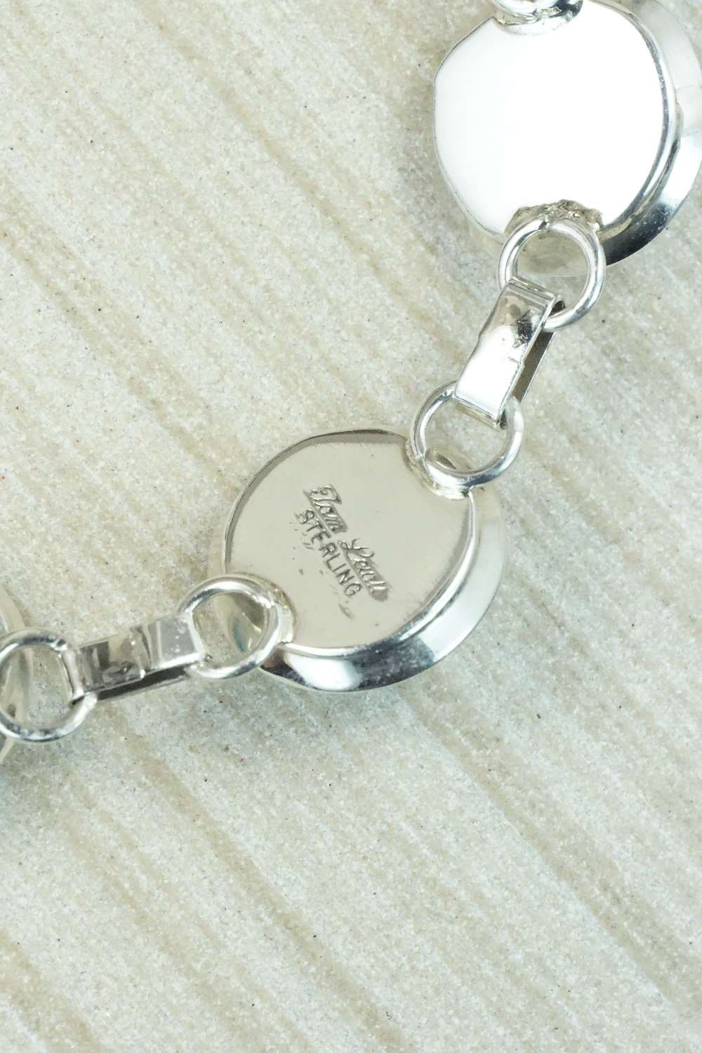 Turquoise & Sterling Silver Link Bracelet - Tom Lewis