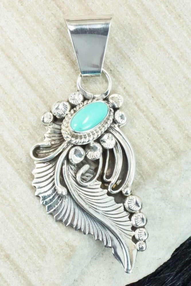 Turquoise & Sterling Silver Pendant - Navajo