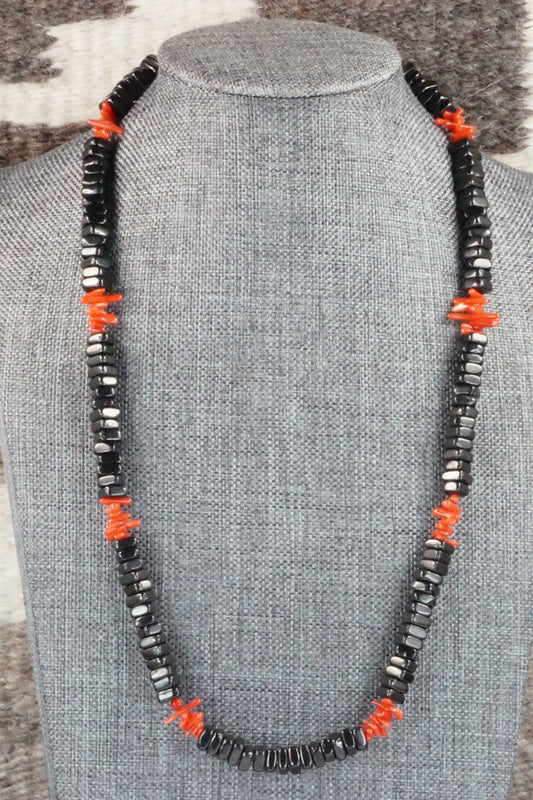 Agate & Coral Necklace - Doreen Jake