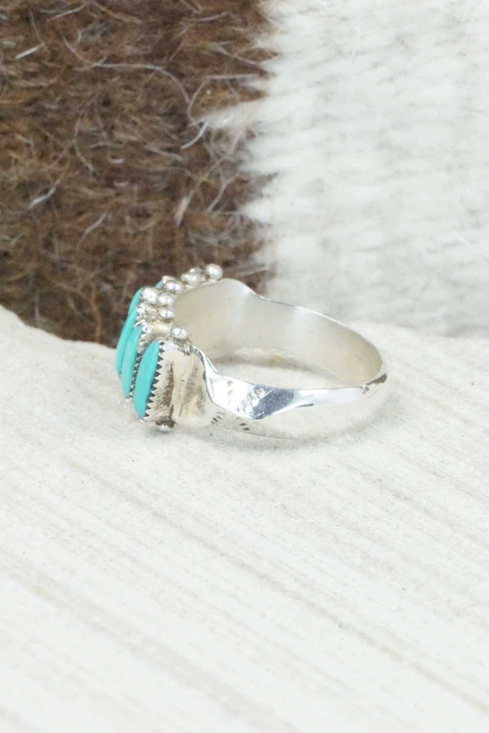 Turquoise & Sterling Silver Ring - Janice Paloma - Size 7.25