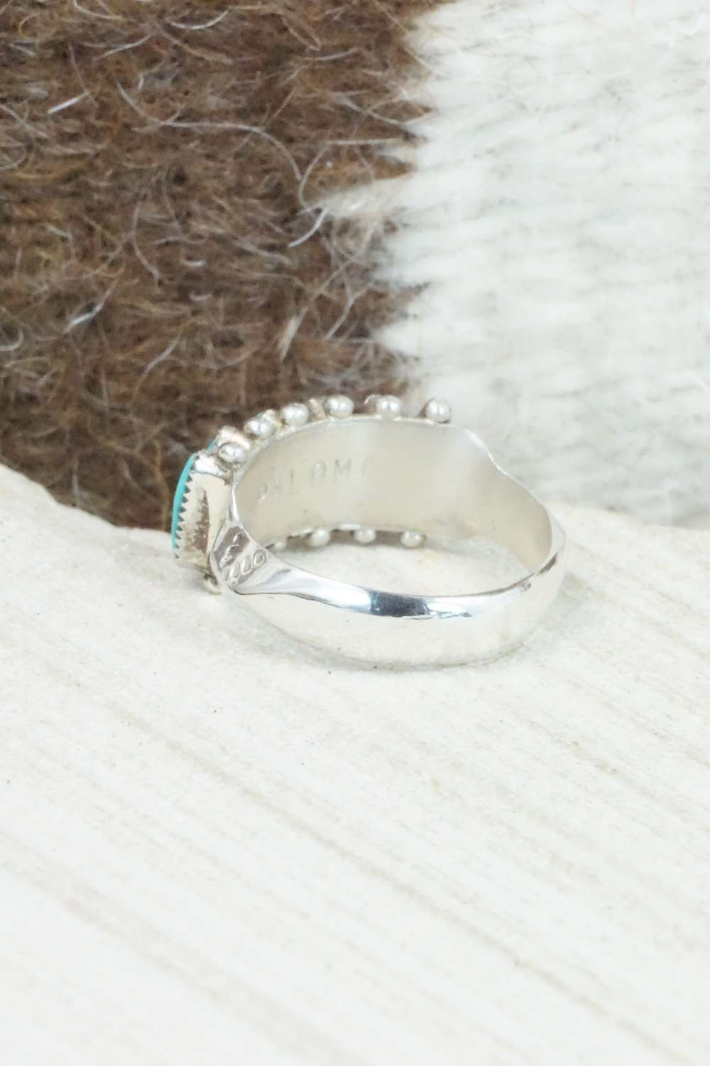 Turquoise & Sterling Silver Ring - Janice Paloma - Size 7.25