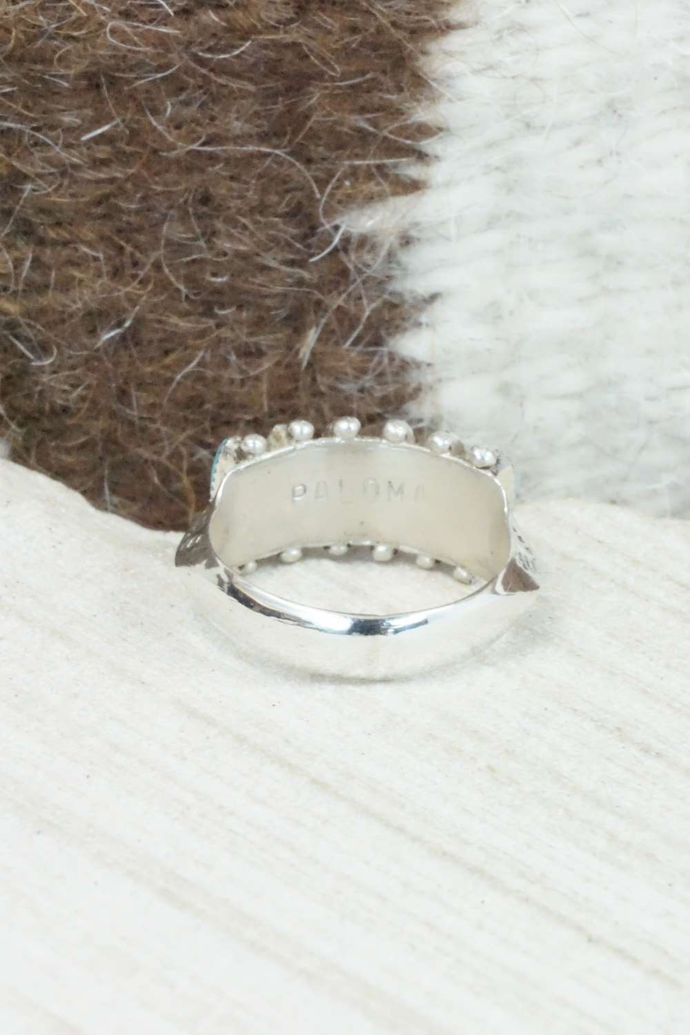 Turquoise & Sterling Silver Ring - Janice Paloma - Size 7.25