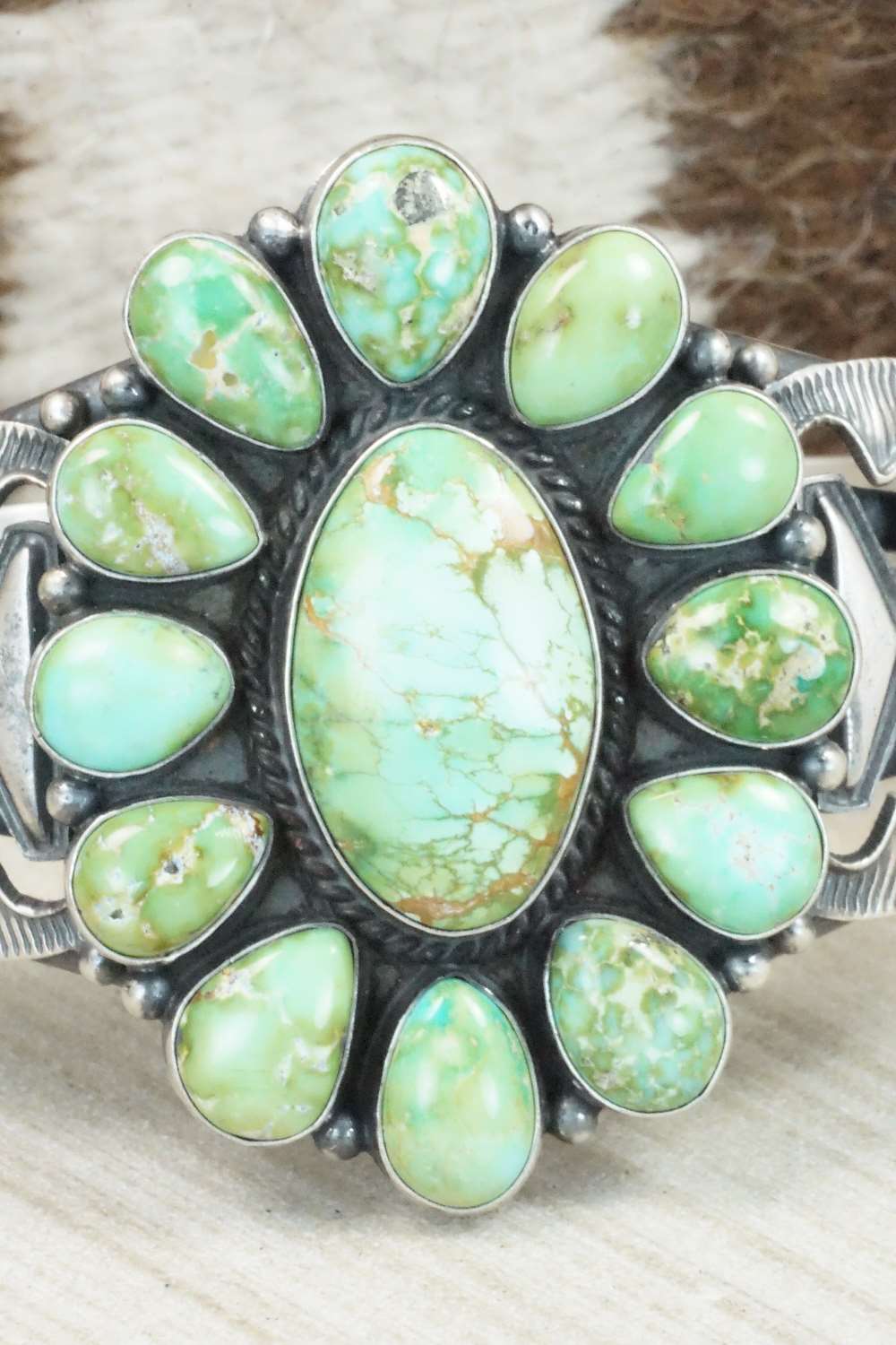 Turquoise & Sterling Silver Bracelet - Derrick Gordon