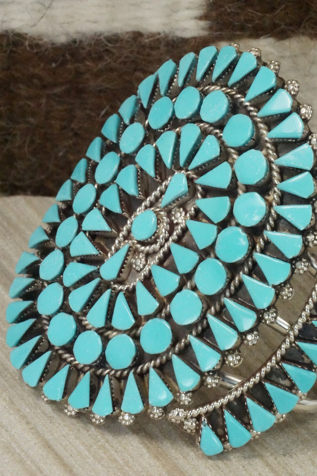 Turquoise & Sterling Silver Bracelet - Merlinda Chavez