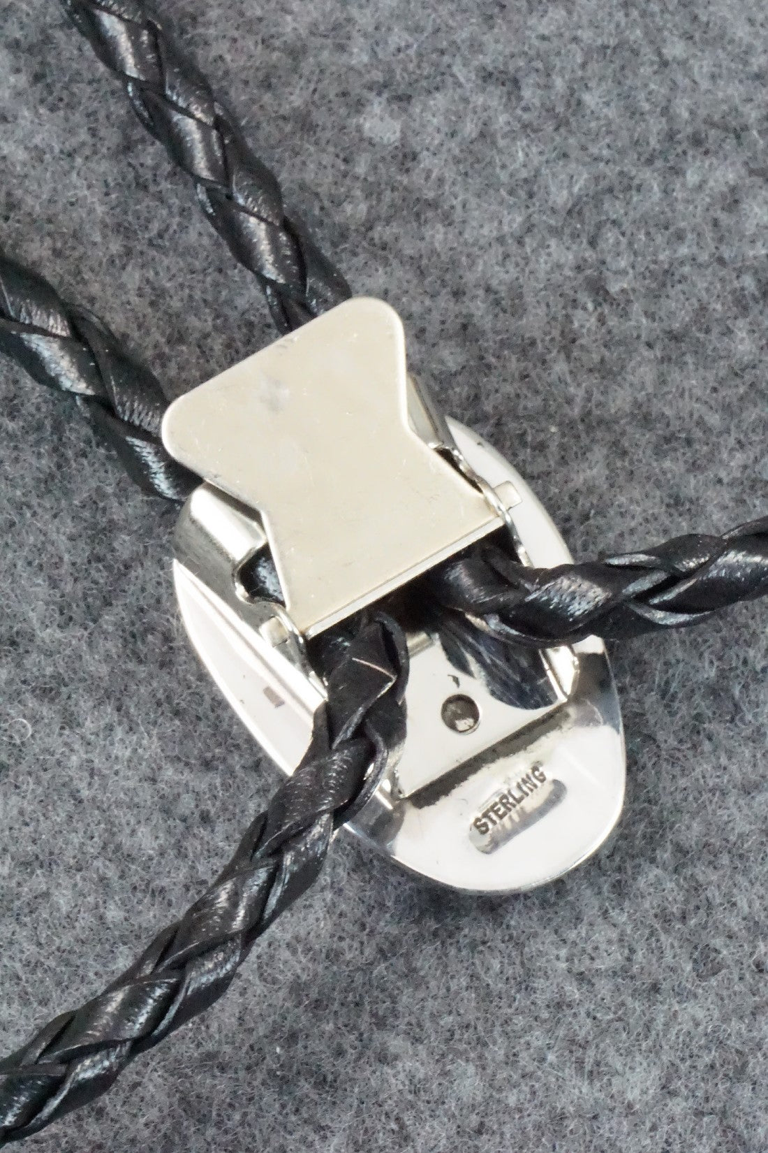 Turquoise, Coral & Sterling Silver Bolo Tie - Joann Silver