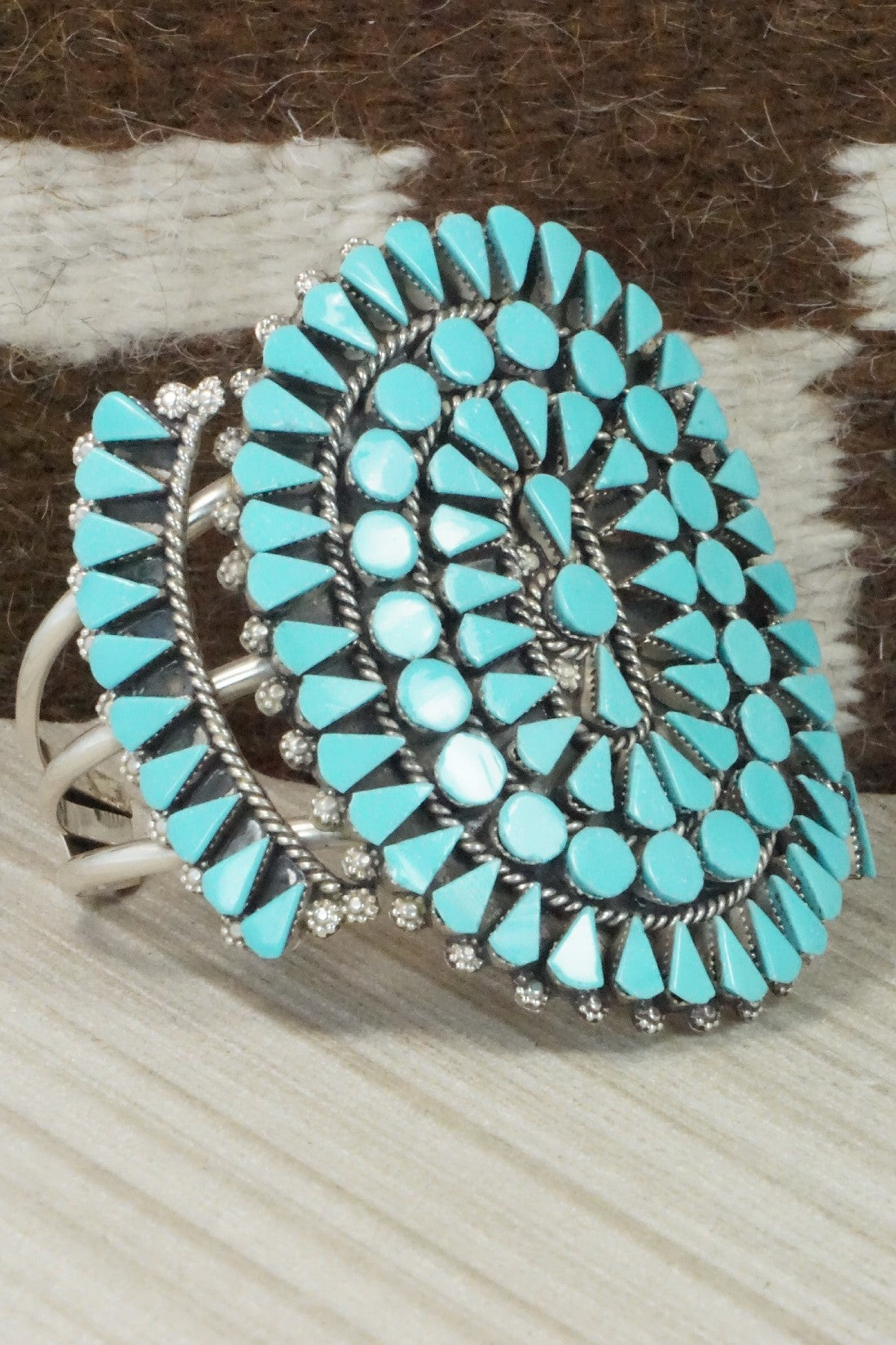 Turquoise & Sterling Silver Bracelet - Merlinda Chavez