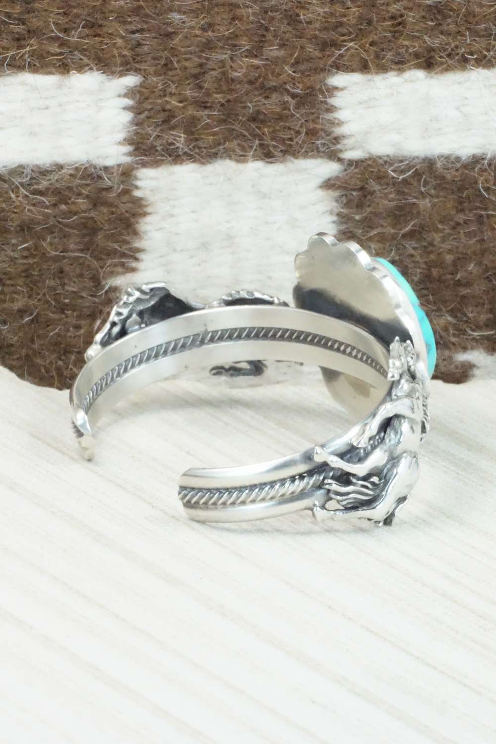 Turquoise & Sterling Silver Bracelet - Navajo