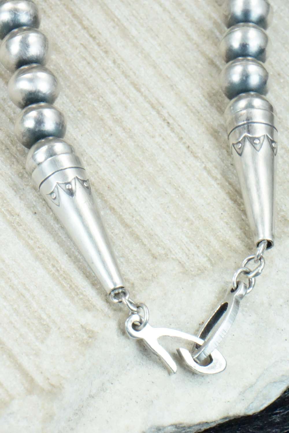 Kingman Turquoise & Sterling Silver Squash Blossom  - Derrick Gordon