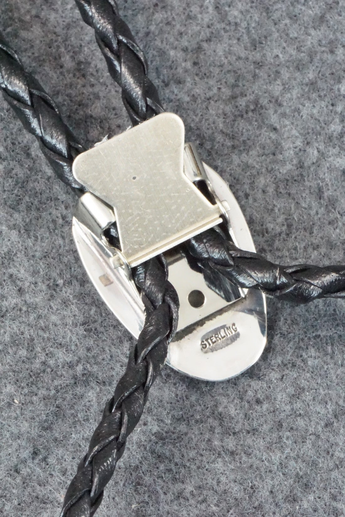 Turquoise, Coral & Sterling Silver Bolo Tie - Joann Silver
