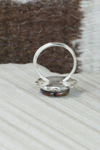 Multi Stone & Sterling Silver Ring - Andrew Dewa - Size 6.25