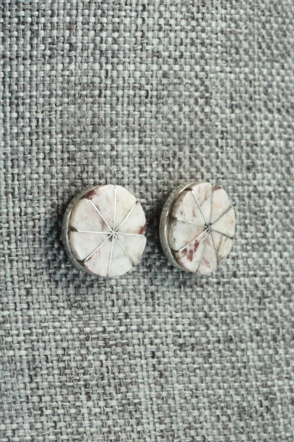 Wild Horse & Sterling Silver Inlay Earrings - Johnson Laweka