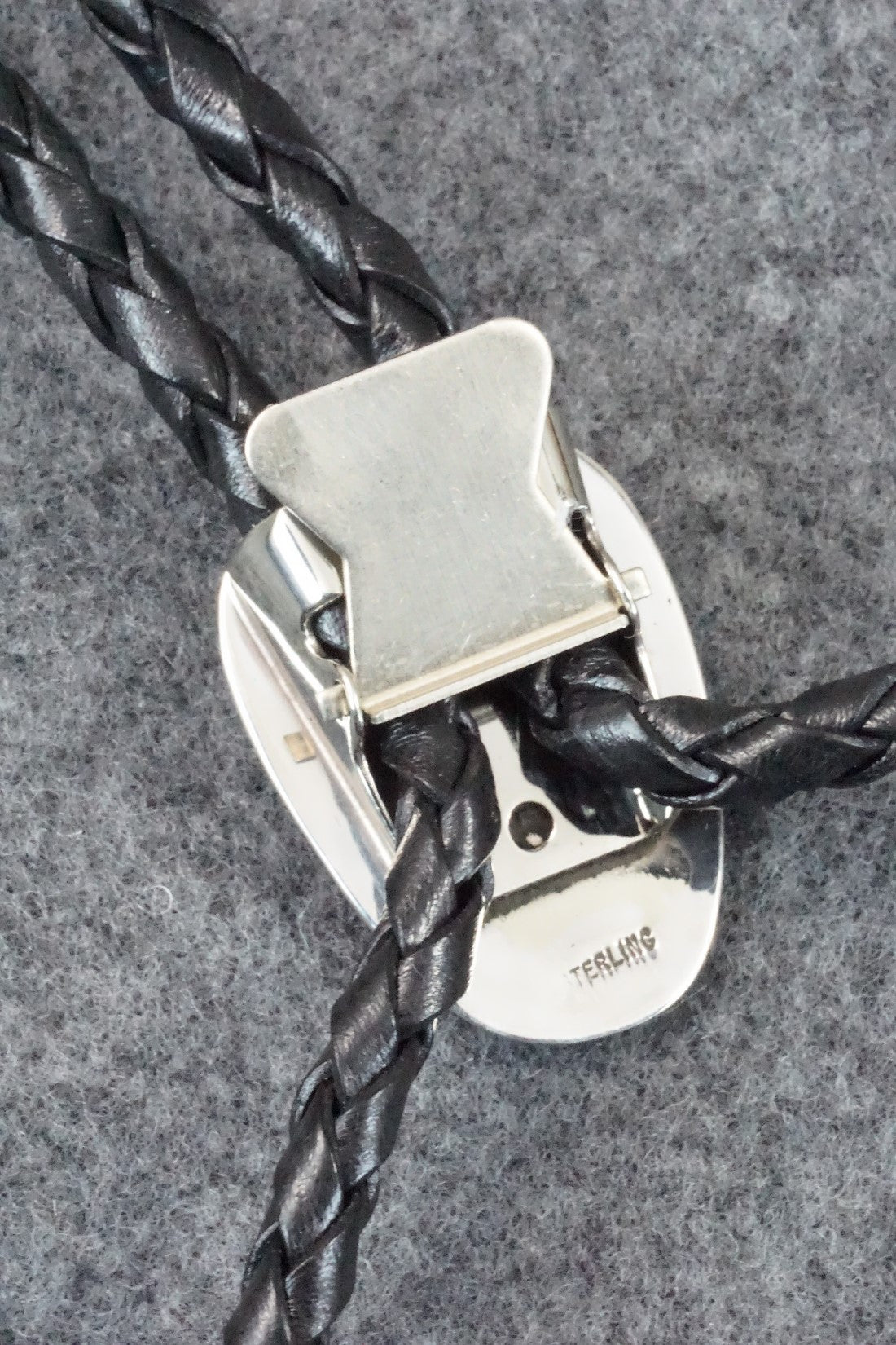Turquoise, Coral & Sterling Silver Bolo Tie - Joann Silver