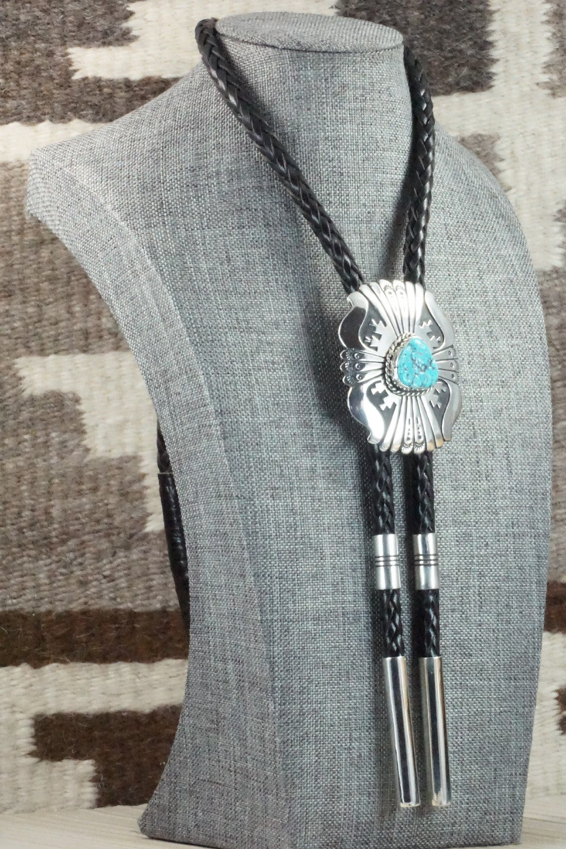 Turquoise & Sterling Silver Bolo Tie - Rosita Singer