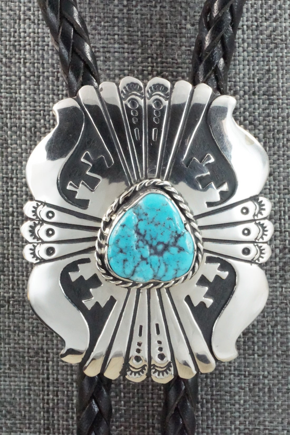 Turquoise & Sterling Silver Bolo Tie - Rosita Singer