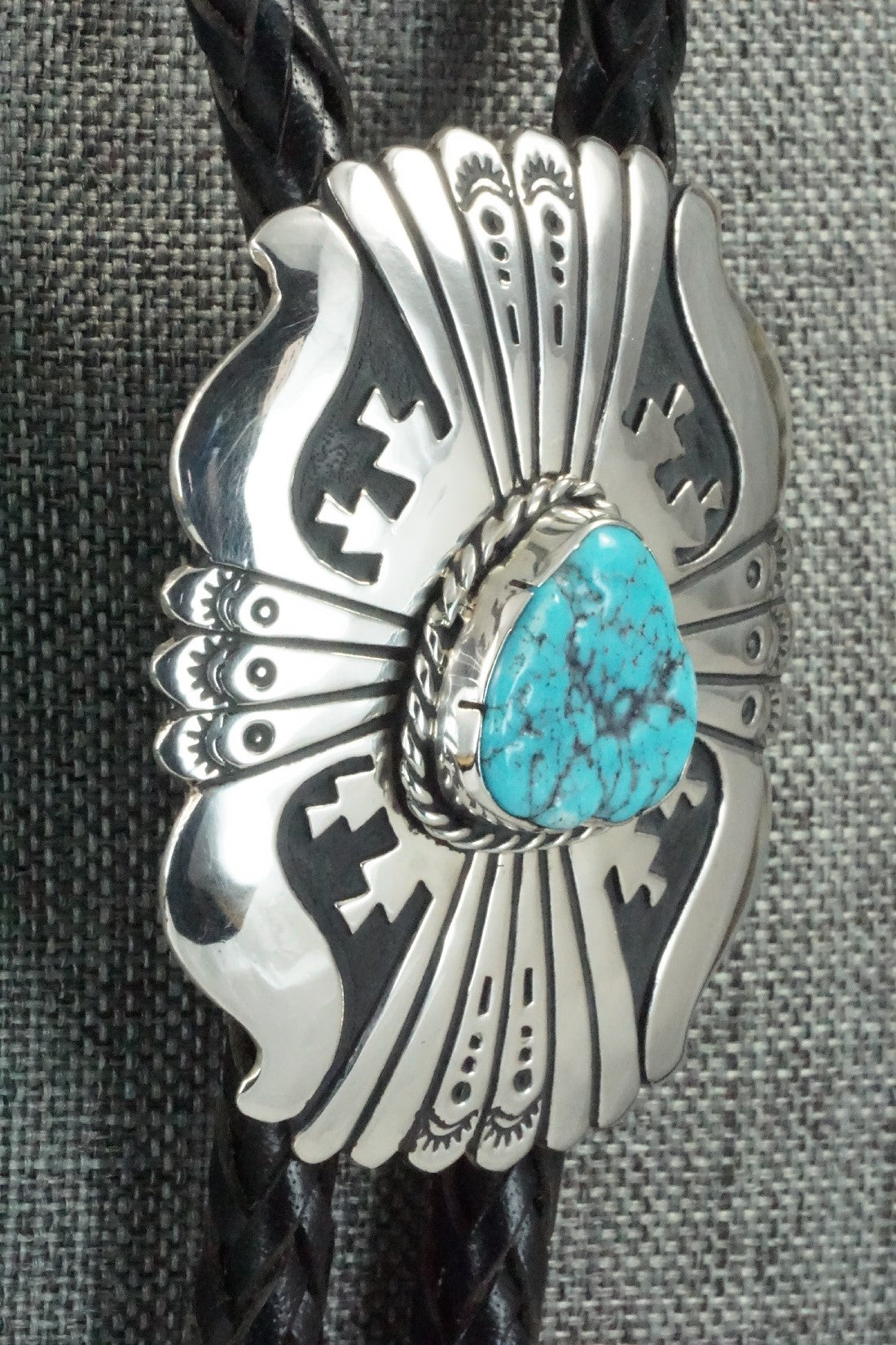 Turquoise & Sterling Silver Bolo Tie - Rosita Singer
