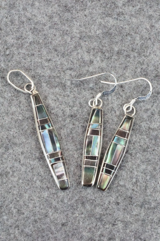 Abalone & Sterling Silver Inlay Earrings and Pendant - Orlandy Laate