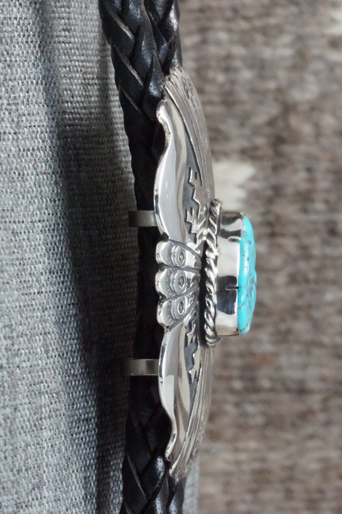 Turquoise & Sterling Silver Bolo Tie - Rosita Singer