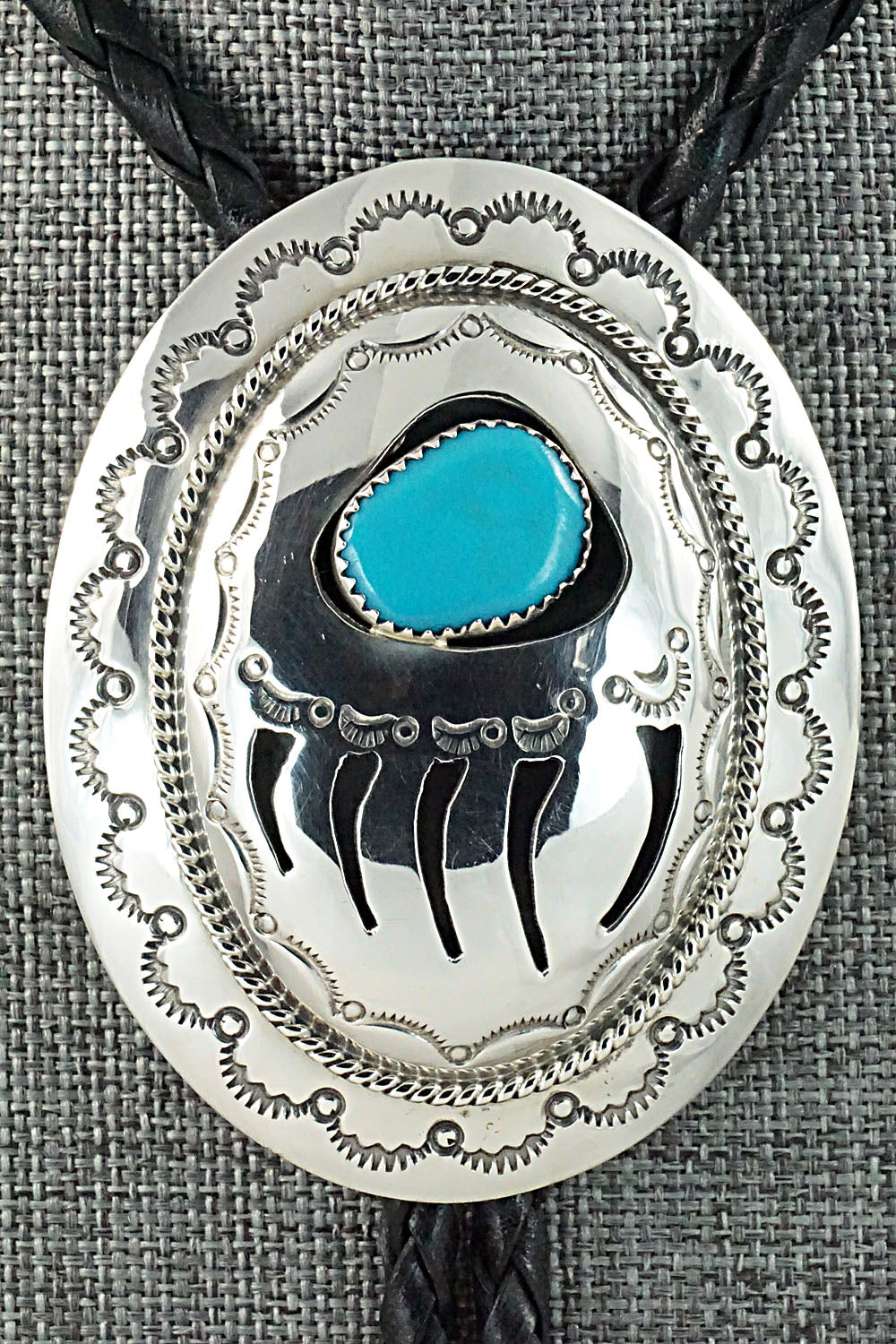 Turquoise & Sterling Silver Bolo Tie - Wilbert Muskett Sr.