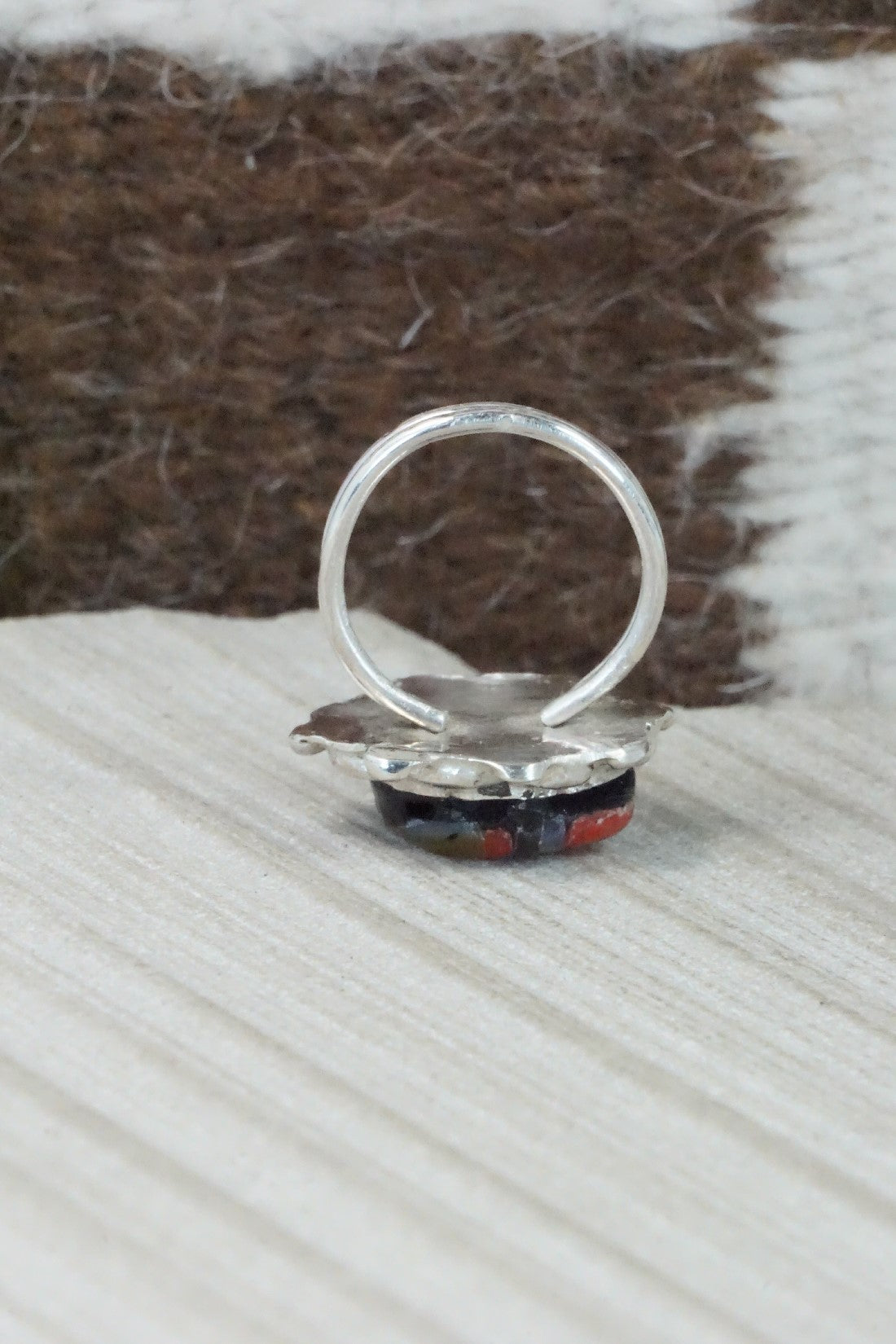 Multi Stone & Sterling Silver Ring - Andrew Dewa - Size 4.75