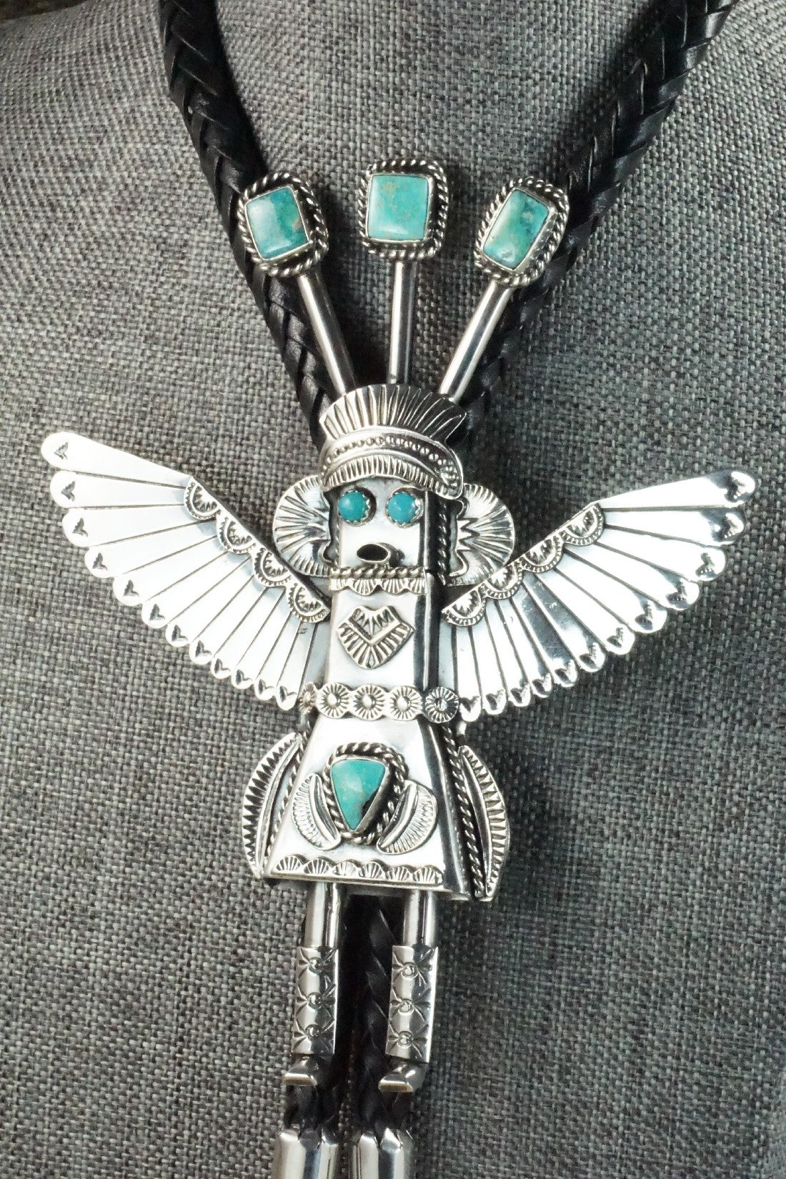 Turquoise & Sterling Silver Bolo Tie - Garrett Hale