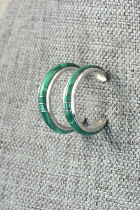 Malachite & Sterling Silver Earrings - Bryan Sandoval