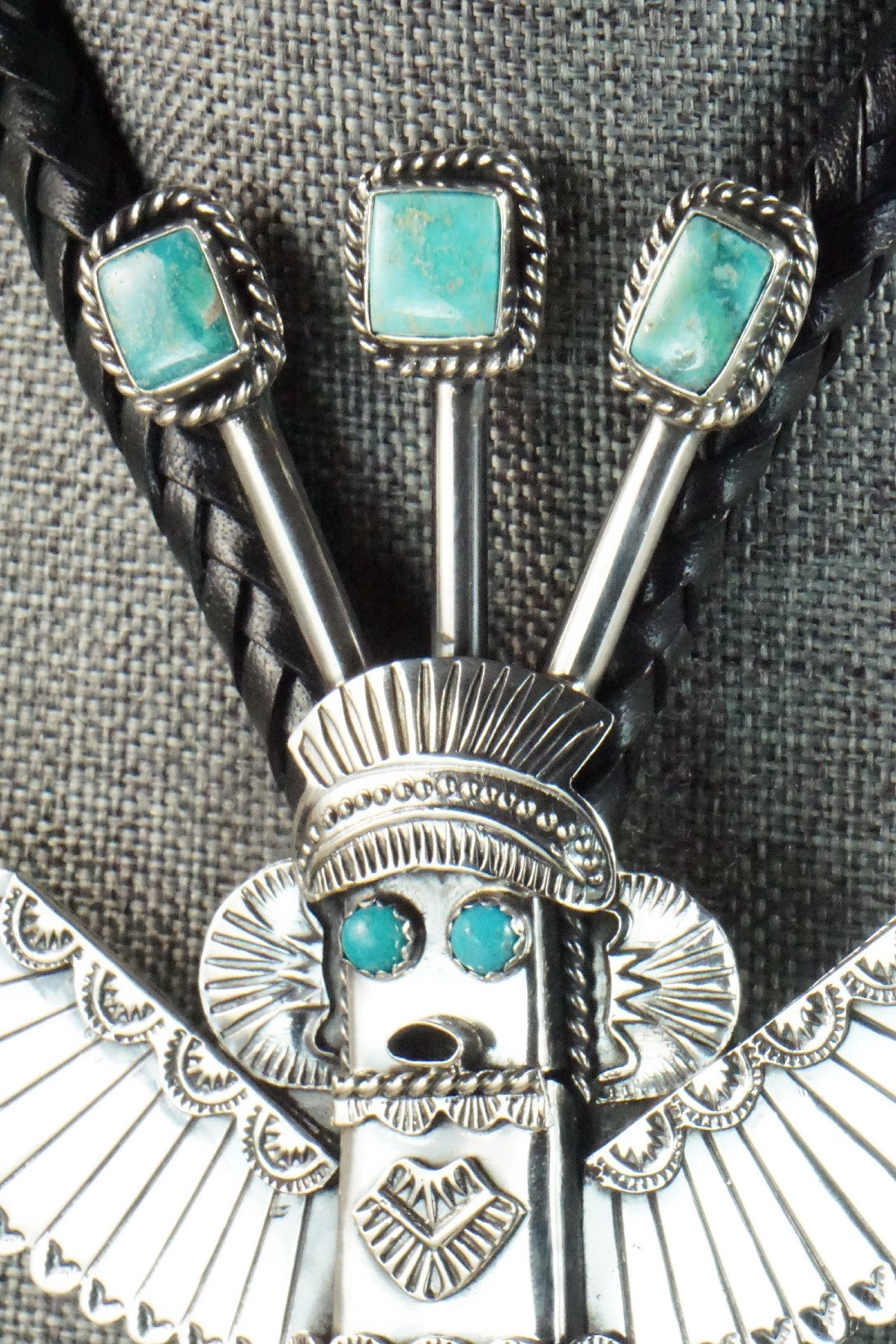 Turquoise & Sterling Silver Bolo Tie - Garrett Hale