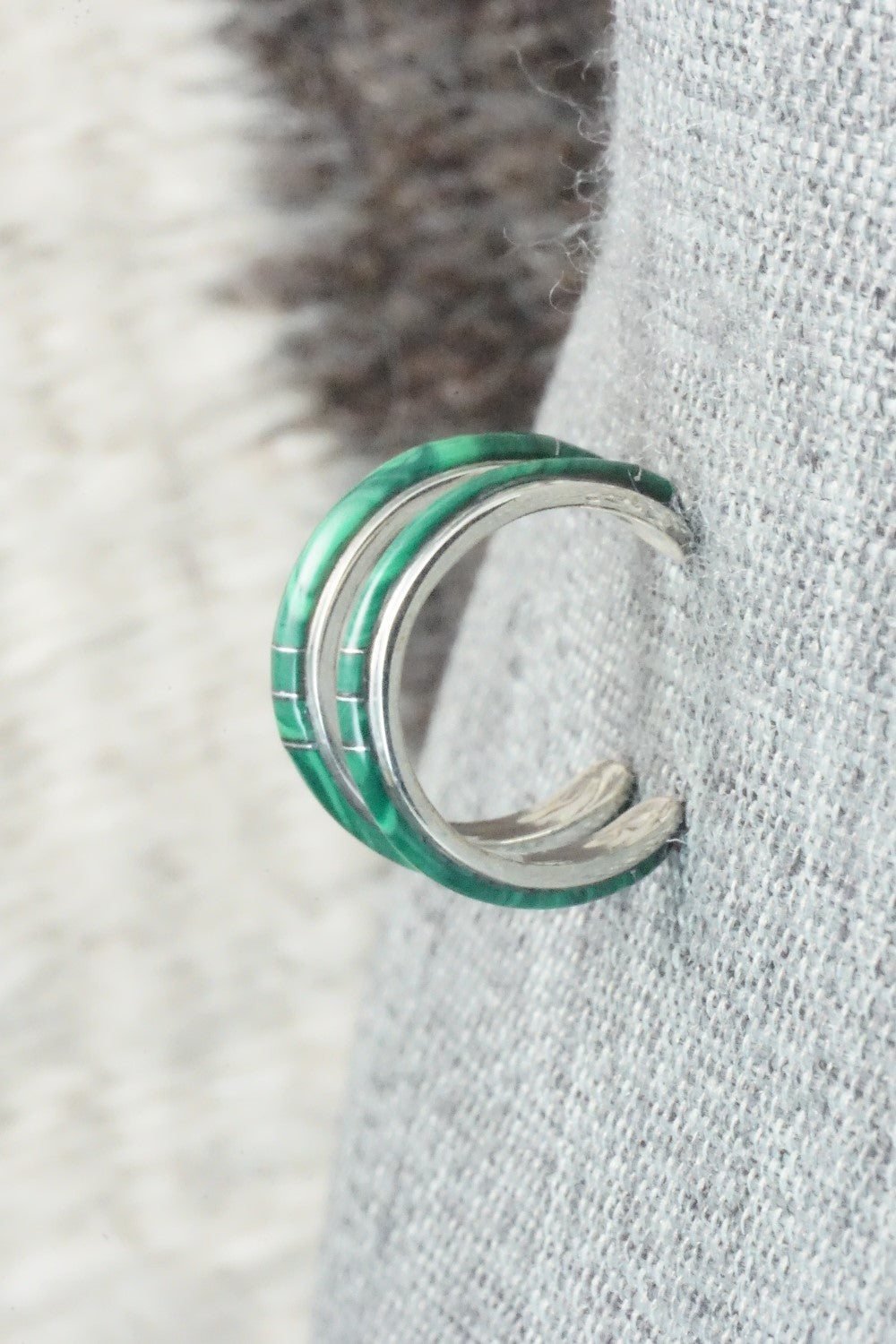 Malachite & Sterling Silver Earrings - Bryan Sandoval