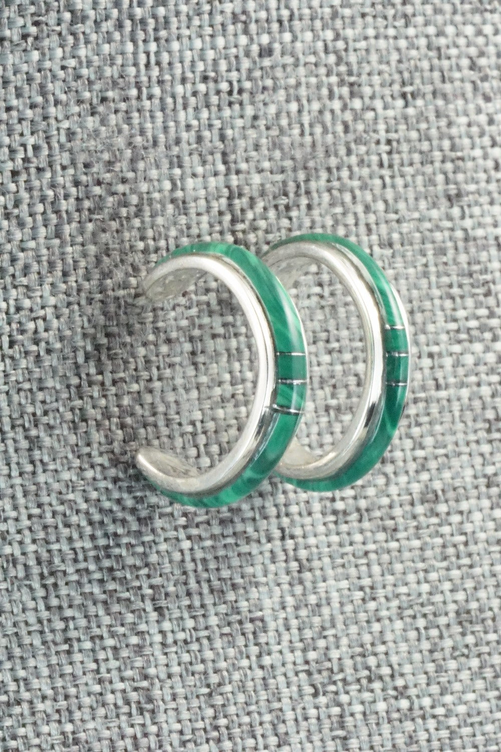 Malachite & Sterling Silver Earrings - Bryan Sandoval