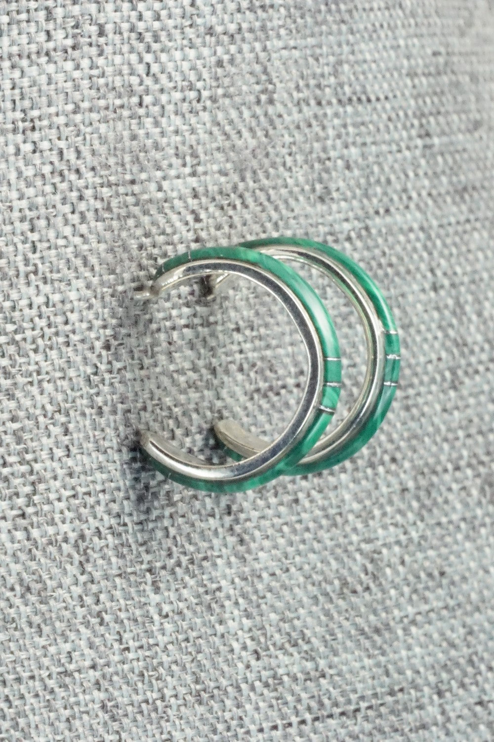 Malachite & Sterling Silver Earrings - Bryan Sandoval