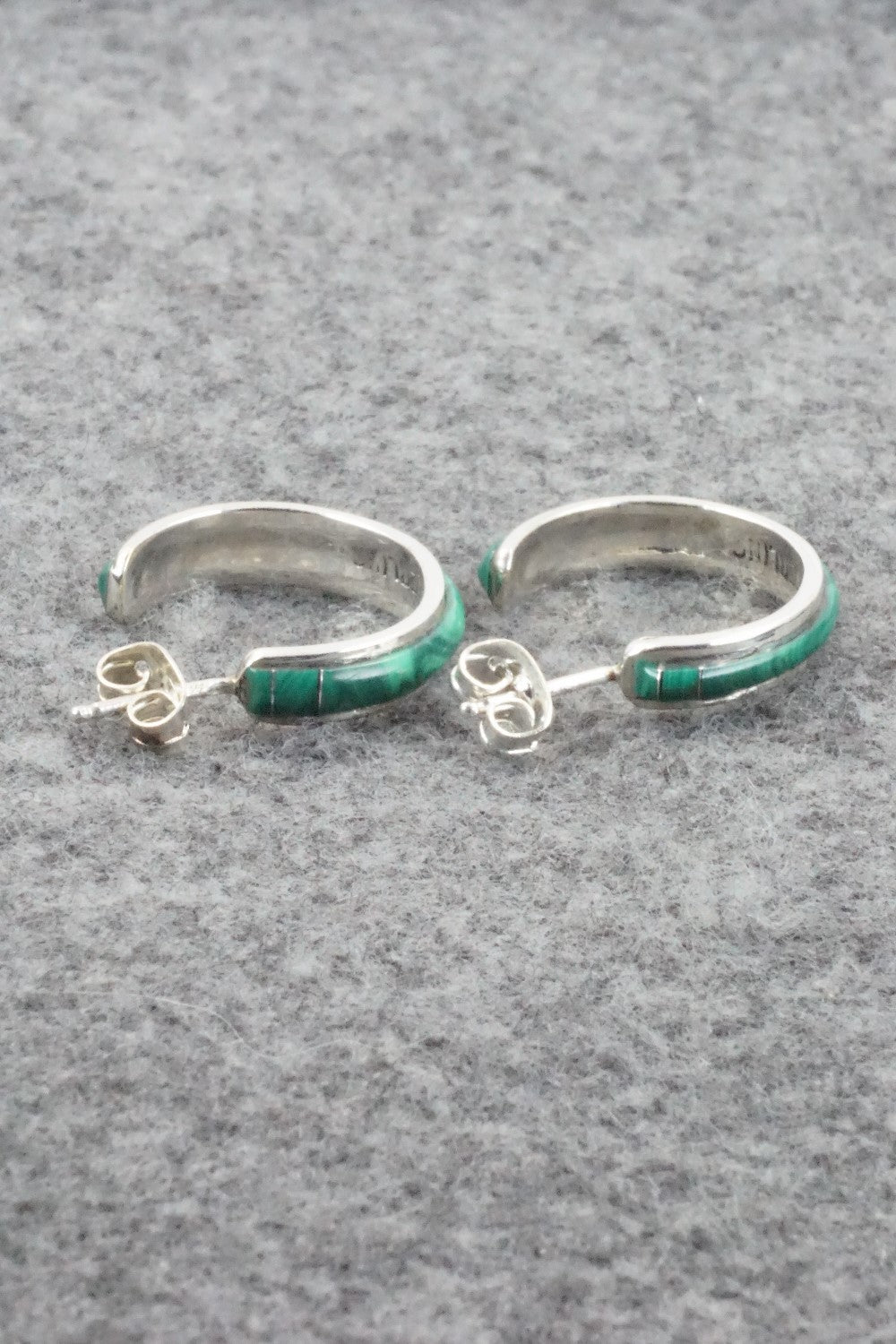 Malachite & Sterling Silver Earrings - Bryan Sandoval