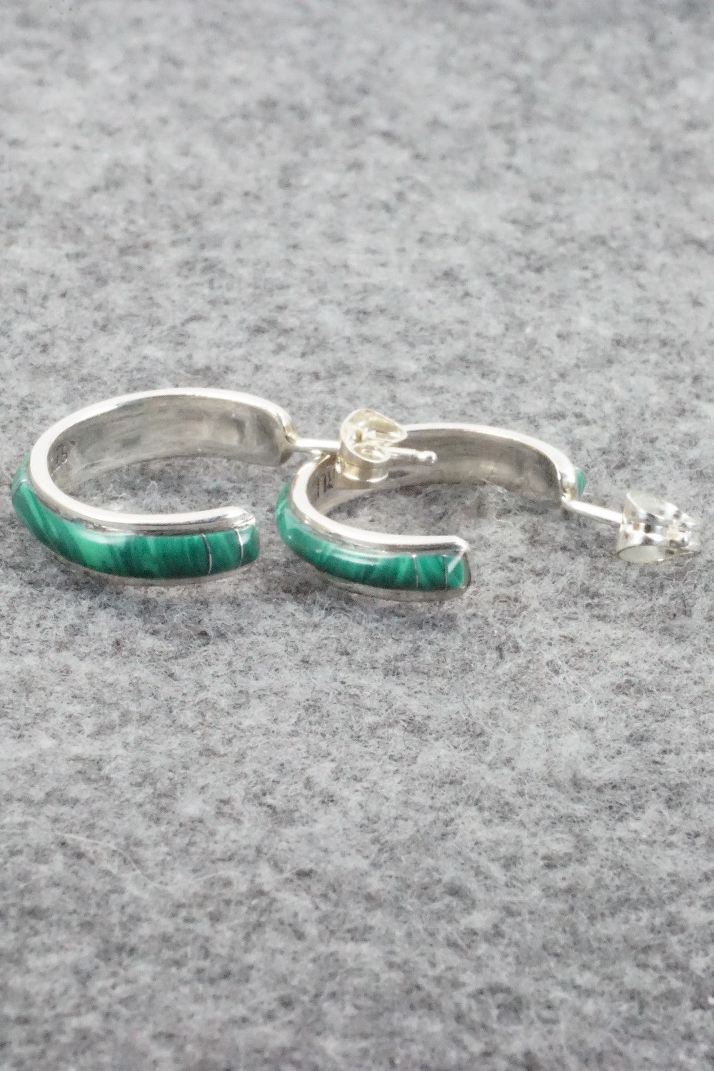 Malachite & Sterling Silver Earrings - Bryan Sandoval