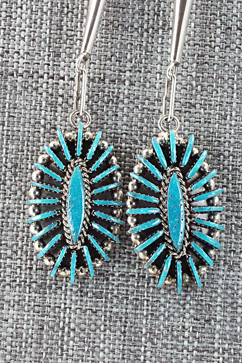 Turquoise & Sterling Silver Bolo Tie - Edmund Cooeyate