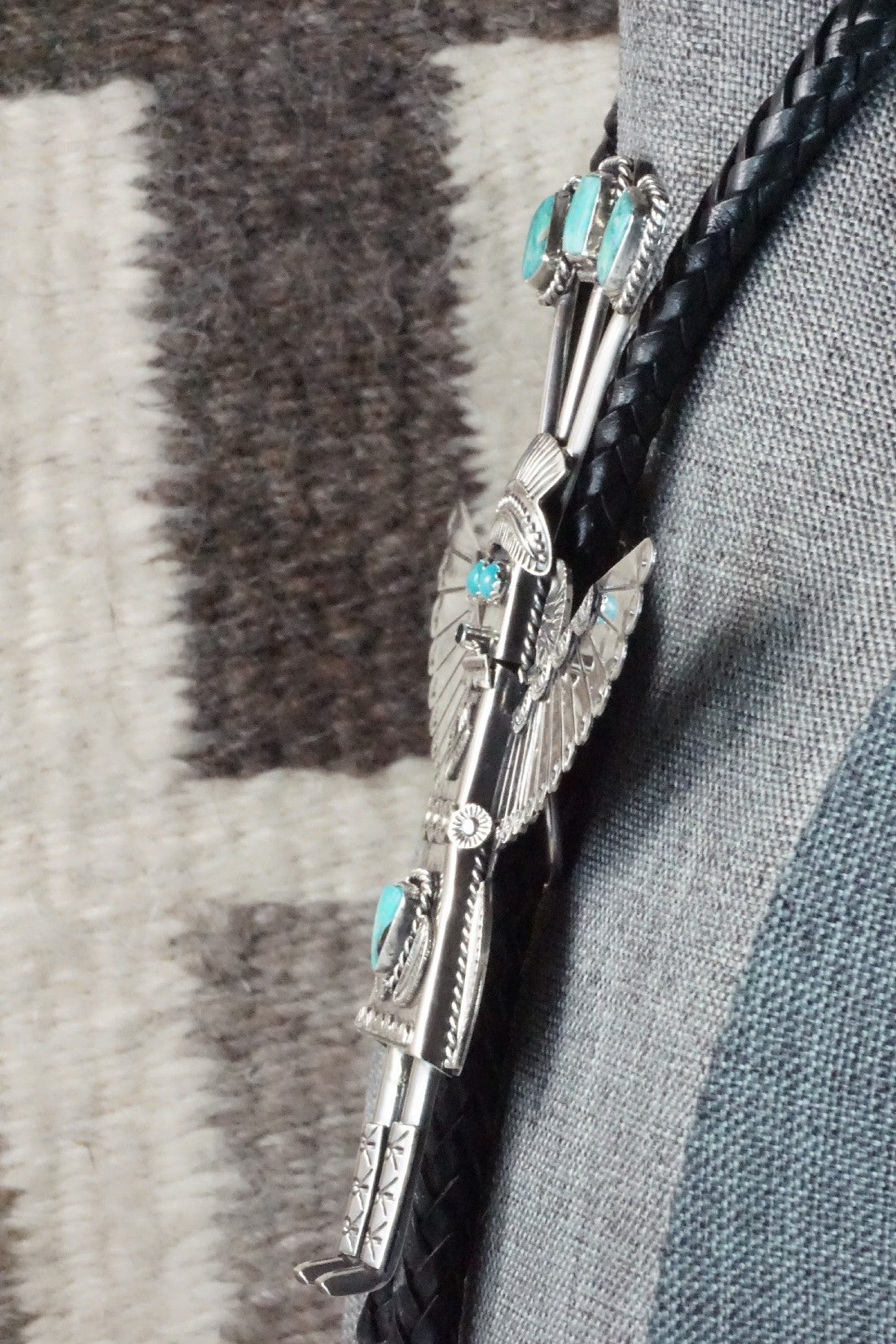 Turquoise & Sterling Silver Bolo Tie - Garrett Hale