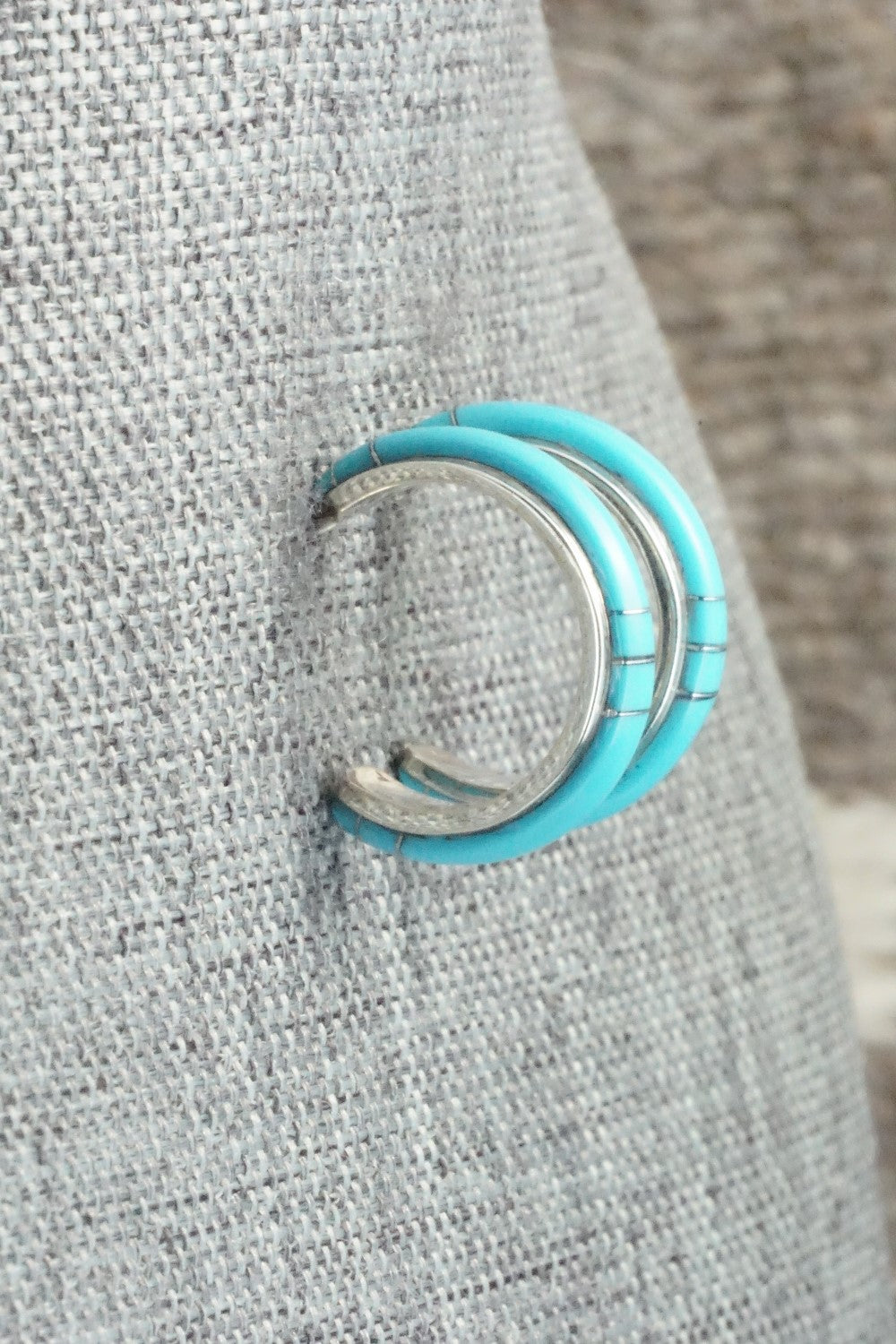 Turquoise & Sterling Silver Earrings - Bryan Sandoval