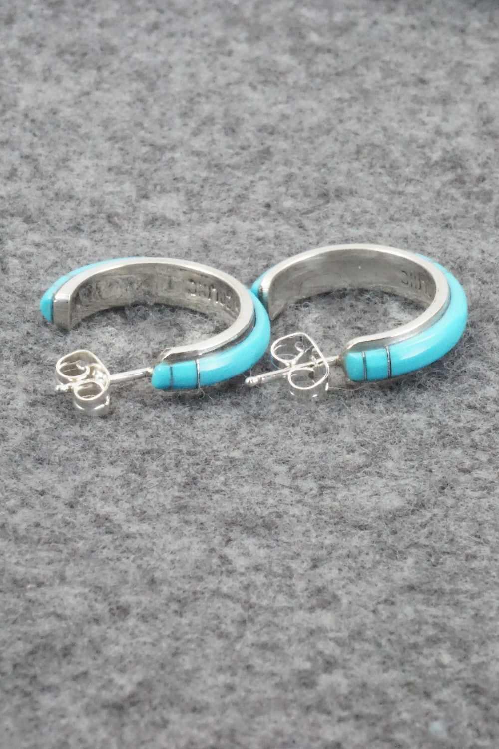 Turquoise & Sterling Silver Earrings - Bryan Sandoval