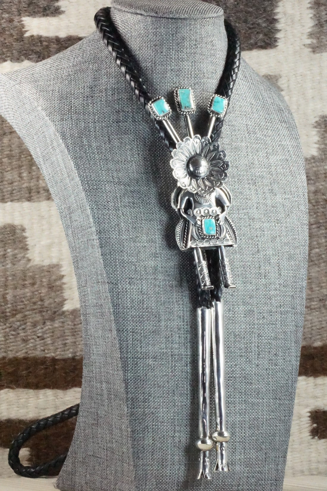 Turquoise & Sterling Silver Bolo Tie - Garrett Hale