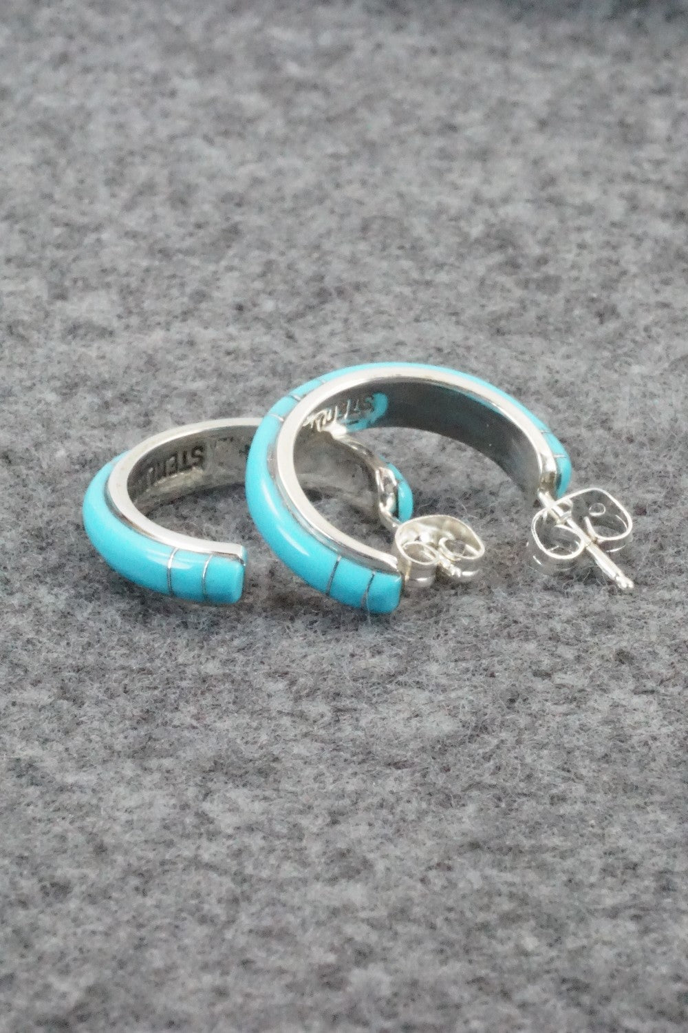 Turquoise & Sterling Silver Earrings - Bryan Sandoval
