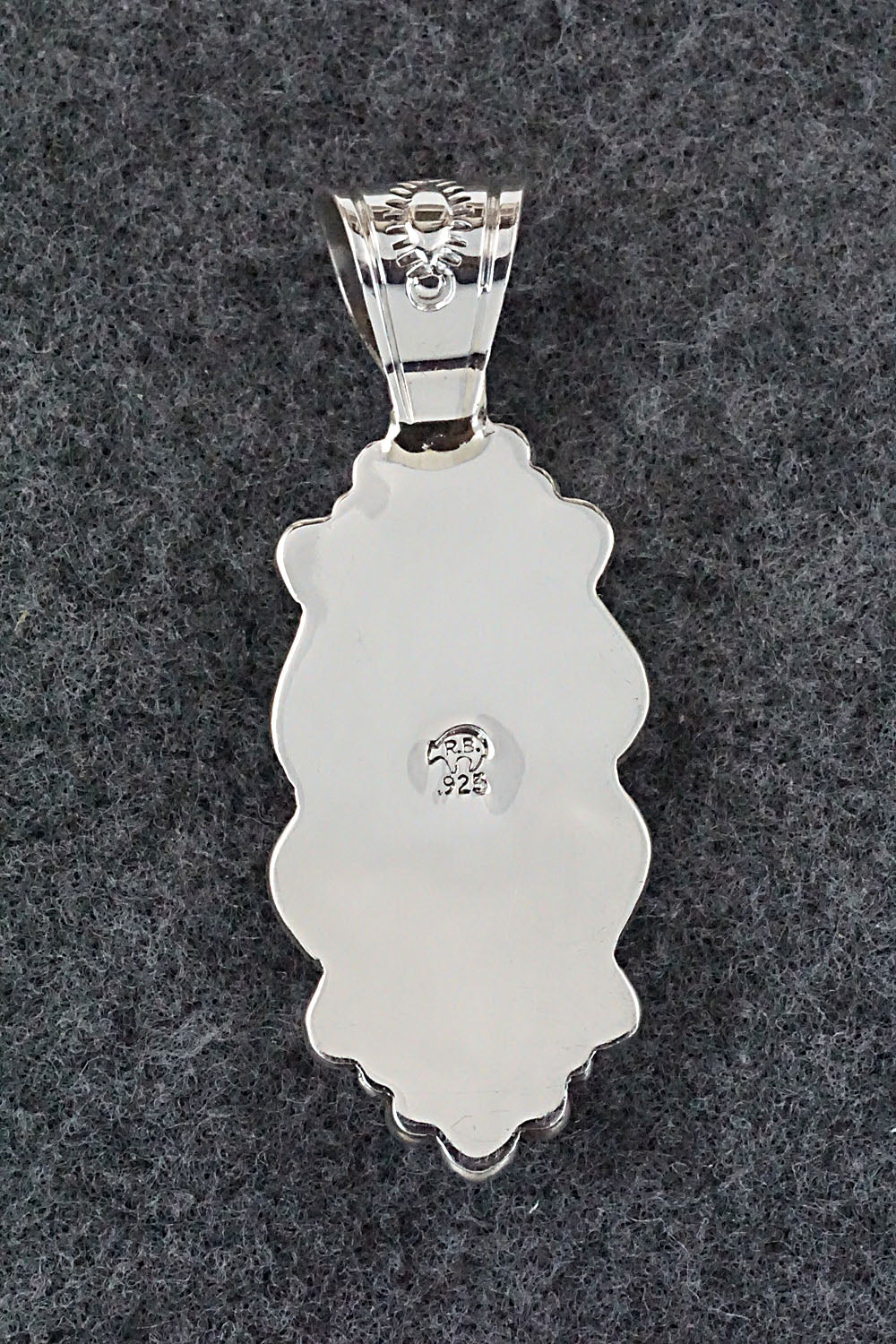 Turquoise and Sterling Silver Pendant - Bobby Platero