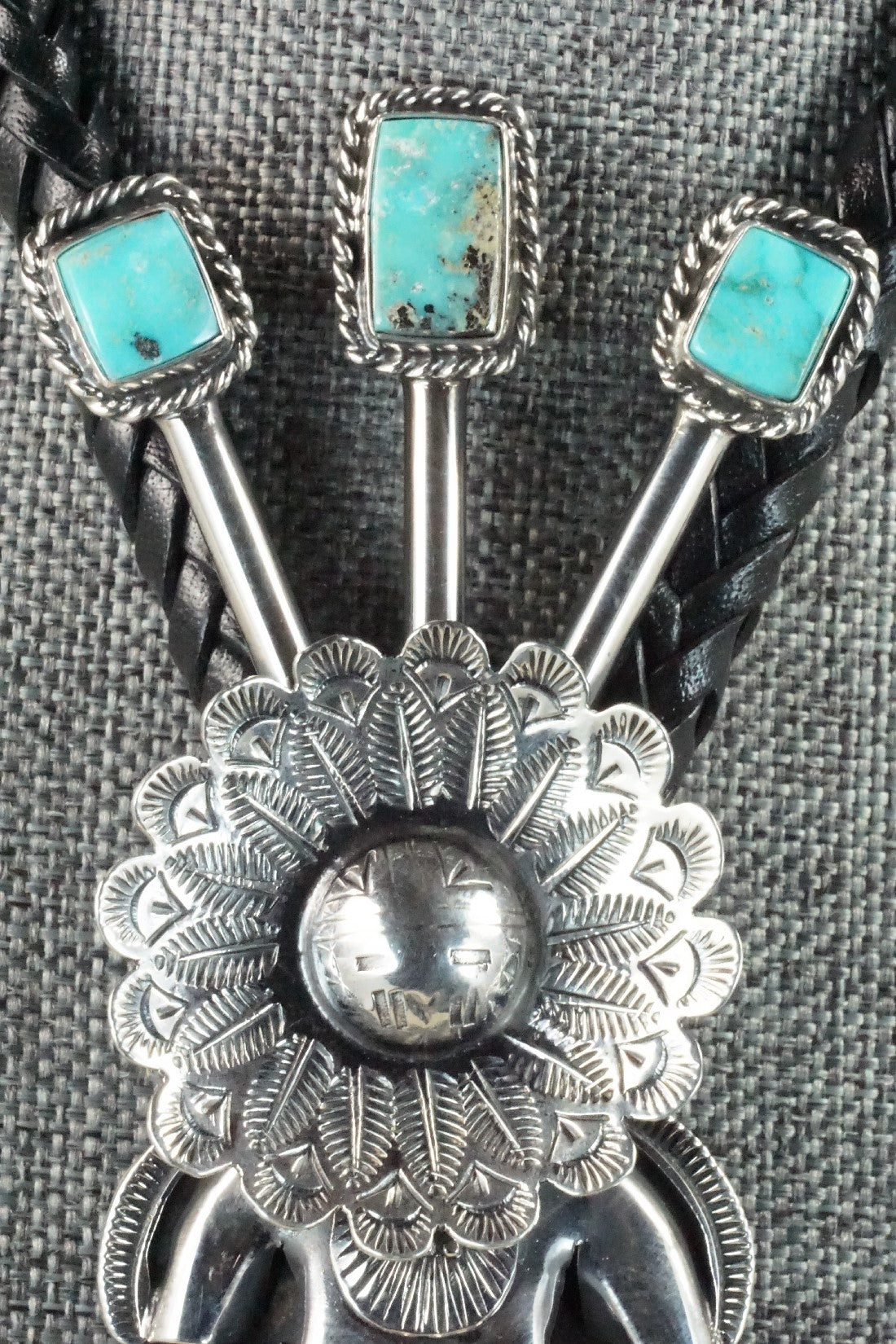 Turquoise & Sterling Silver Bolo Tie - Garrett Hale