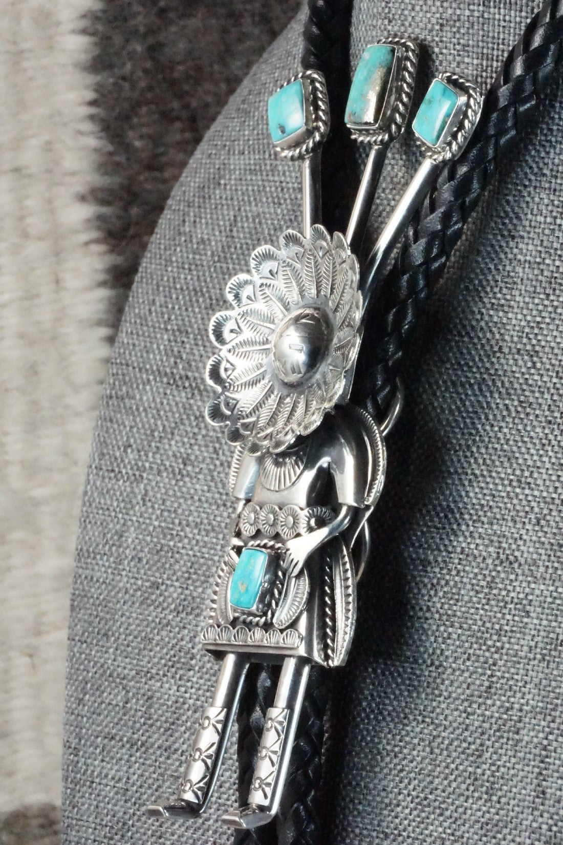 Turquoise & Sterling Silver Bolo Tie - Garrett Hale