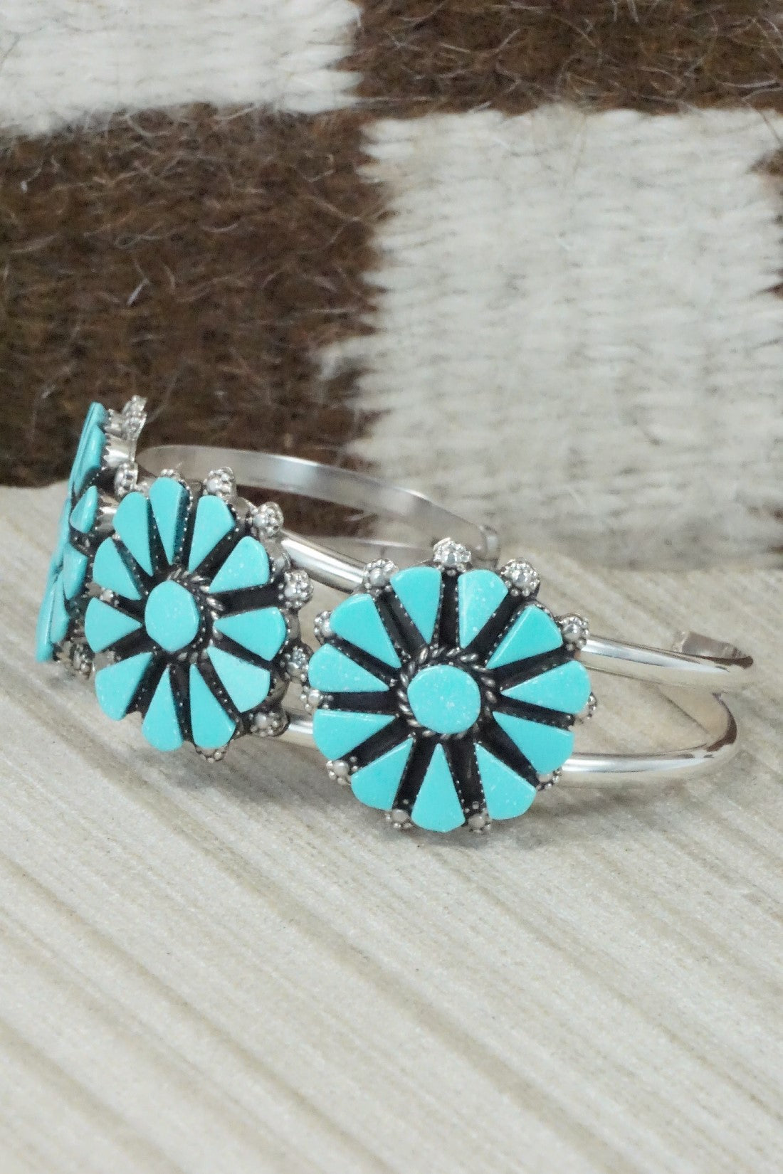 Turquoise & Sterling Silver Bracelet - Merlinda Chavez