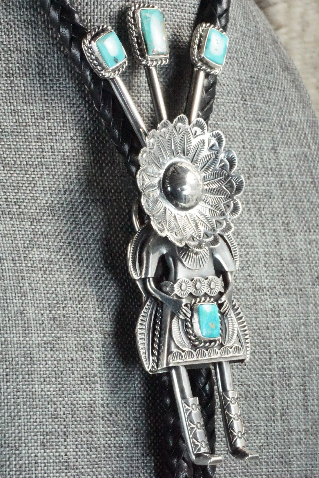 Turquoise & Sterling Silver Bolo Tie - Garrett Hale