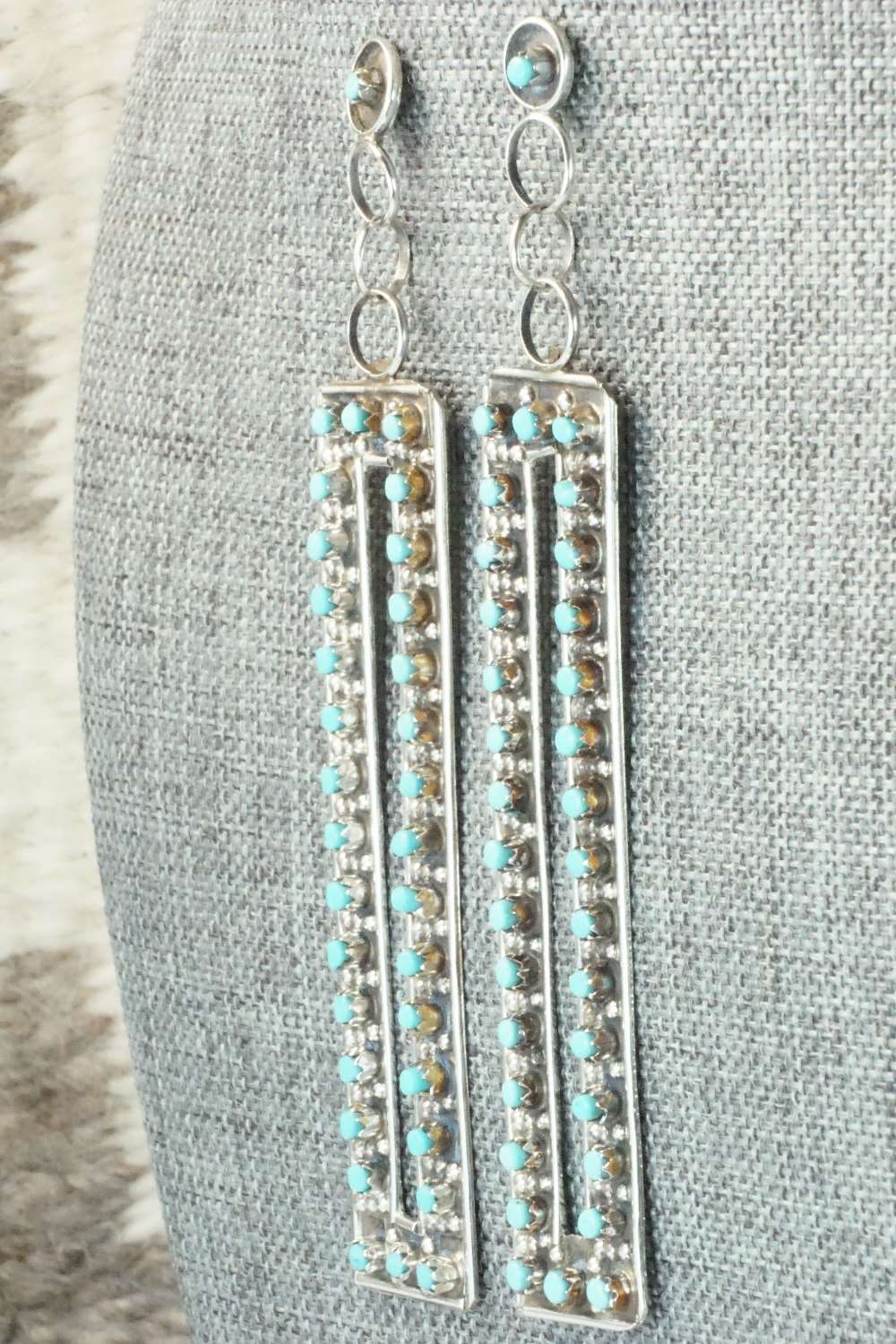 Turquoise & Sterling Silver Earrings - Joanne Cheama