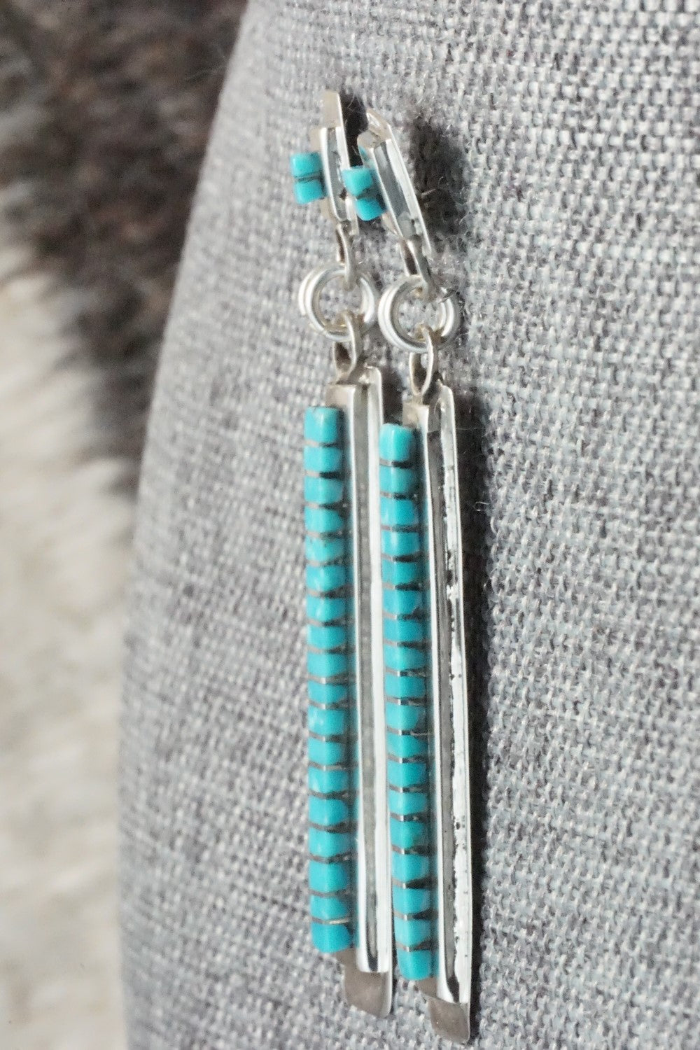 Turquoise & Sterling Silver Earrings - Janelle Shebola