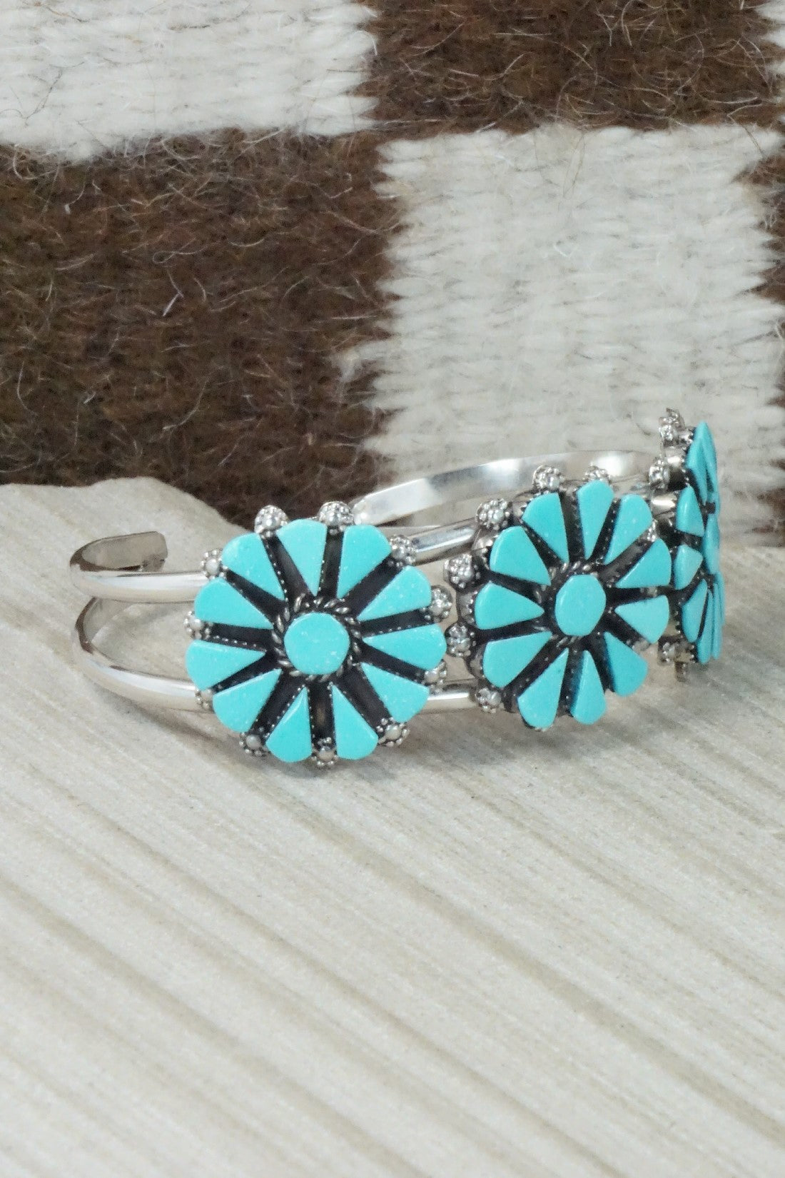 Turquoise & Sterling Silver Bracelet - Merlinda Chavez