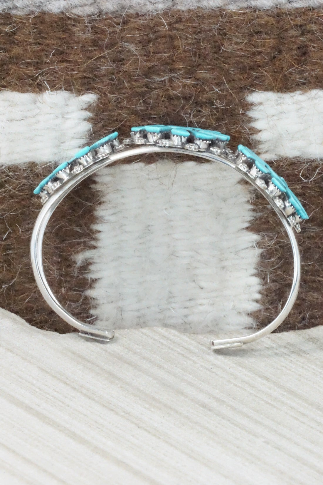 Turquoise & Sterling Silver Bracelet - Merlinda Chavez